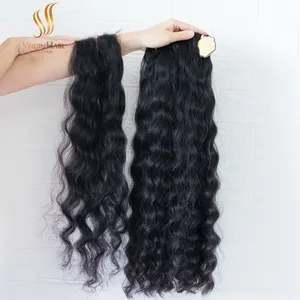 Virgin Hair Human Hair Extensions Cheap Long Wet And Wavy Hair Three Part Swiss Lace Closure