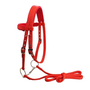 Brida para Caballo Rub International, de Cuero Rojo, con Bocado Cómodo, Flexible, de Alta Calidad, Personalizable, Modelo 7860B - Product Image 1