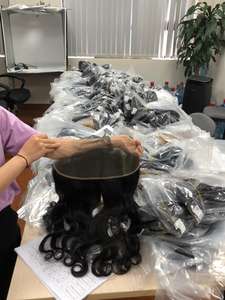 หน้าผากน้ำหยักมือผูกโปร่งใส VIRGIN Remy ผมเวียดนามมนุษย์ต่อผมในราคาขายส่ง - Product Image 5