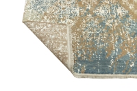Luxuriöses Persisches Knoten-Teppich-Set aus Wolle und Bambusseide, Handgefertigt, Oxidiert, Handgesponnen, Rutschfest, Waschbar, Umweltfreundlich, Niedrigflorig