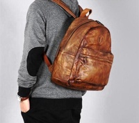 Sac à dos unisexe en cuir véritable fait à la main City Collection Fashionable Top Grade Daily Use