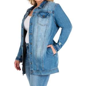 PIHA SPORTS Women's Motorcycle <b>Denim</b> <b>Jacket</b> Spandex/Polyester Eco-Friendly Button-Up Washed <b>Cropped</b> - Product Image 3