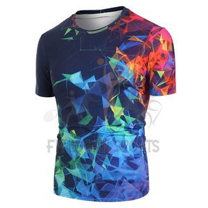 T-shirt en tricot pour homme multicolores à sublimation - Séchage rapide, écologique, vêtements décontractés d'été - Product Image 2