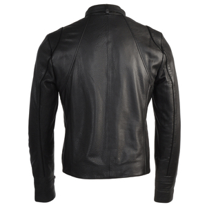 Chaqueta de Motociclista de Cuero para Hombre, Otoño Invierno, Nueva, de Cuero Sintético PU, Cuello Alto, Ajustada, Cortavientos - Product Image 6