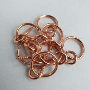 Gancho de cuerda de acero chapado en zinc con certificación ISO, Perno de anillo de enganche autorroscante con ojo de tornillo de gancho y anillo soldado (Métrico y pulgadas) - Product Image 3