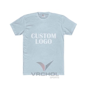 Camiseta personalizada de algodón con cuello redondo para hombre, ropa informal de talla grande para gimnasio, Camiseta estampada de manga corta con diseño bordado - Product Image 5