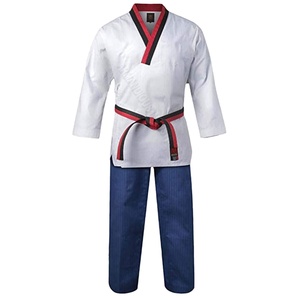 Uniforme de Taekwondo unisexe WTF de haute qualité/Dobok/Kimono Matériau en coton avec logo personnalisé Service OEM disponible en ensembles - Product Image 1