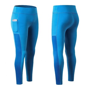 Pantalones de Yoga para Mujer a Precio de Fábrica, Cintura Media, Leggings de Yoga Largos, Bolsillos Laterales para Móvil, Elásticos para Entrenamiento, Spandex/Poliéster - Product Image 1