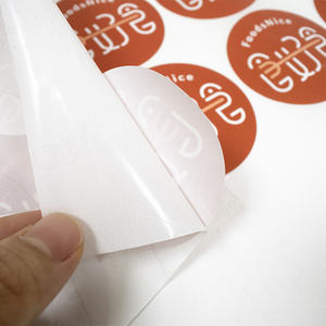 Etiquetas de laminación de brillo mate de película de 2,16x2,16 pulgadas, pegatinas de Halloween con logotipo de marca propia para restaurante de comida - Product Image 5