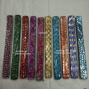 Lac miroir travail paillettes bâtons d'encens brûleurs designer fait à la main porte-bâtons d'encens fantaisie bâtons d'encens brûleurs d'Inde - Product Image 1