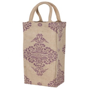 Bolsa de yute para botella de vino, bolsa de alta calidad, promocional, reutilizable, respetuoso con el medio ambiente, logotipo personalizado impreso, precio de fábrica - Product Image 1