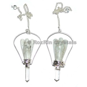 Pendules de bascule pour pierre de lune arc-en-ciel, en pierre de lune et d'ange, commander en ligne - Product Image 1