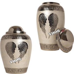 Urns <b>for</b> Human <b>Ashes</b> Large Cremation Funeral Urn <b>for</b> <b>Ashes</b> Silver Polished Urns <b>Ashes</b> Adult Handcrafted - Product Image 3