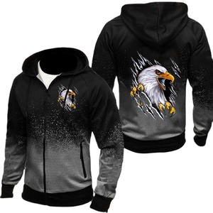 Sweat-shirt à capuche athlétique brodé pour hommes, personnalisé, gris, vierge et uni, vêtements de sport, - Product Image 1