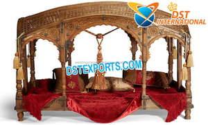 Grand Bridal Entrance with Golden Palki Unique Palki & <b>Doli</b> for Big Bridal Entry Stylish Indian Wedding Golden Peacock Palki uk - Product Image 5