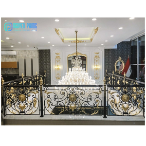 Top 20 Gorgeous Wrought <span class=keywords><strong>S</strong></span>ắt Cầu Thang Đường Ray Thép Không Gỉ Lan Can Thiết Kế Cho Cầu Thang Kim Loại Trong Nhà Cầu Thang Lan Can - Product Image 4