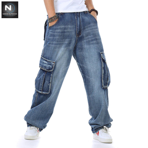 Pantalon en Denim pour homme, jean ample, personnalisé avec Logo imprimé, bon marché pour le plein air - Product Image 3
