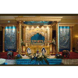 ชุดมณฑปงานแต่งงานแบบอินเดียสีทอง มณฑปงานแต่งงานแบบไฟเบอร์ มณฑปไฟเบอร์สีทอง บริสเบน - Product Image 1