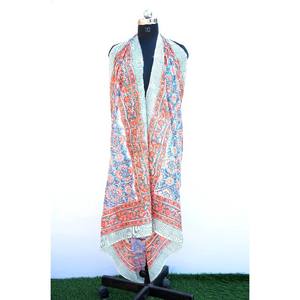 Paréo en pur coton pour femmes, vêtement de plage, création Designer, imprimé Floral, rouge, Lingerie, taille libre, paréo - Product Image 1