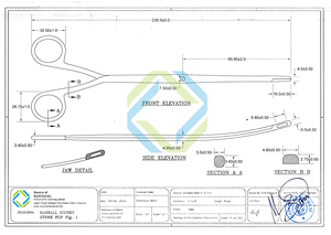 Pinzas para cálculos renales Randall SOS-33111, manuales, para uso hospitalario, certificadas ISO 13485, para extracción de tejido profundo - Product Image 4