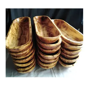 工厂价格优质木质设计面碗优质耐用手工木制面碗
