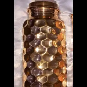 Trendy Pure Copper Hammered Wasser flasche Großhandel Kunden logo Luftpolster folie mit Box CLASSIC Fedex DHL UPS TNT EMS