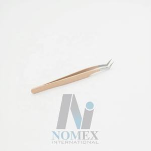 Volume russe pince à cils Nude poudre enduite de diamant poignée en acier inoxydable Durable précision antistatique extrêmement forte - Product Image 5