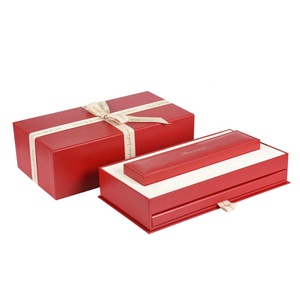 Logo personalizzato Rosso in pelle Speciale plastica del Regalo Dei Monili Box Set per la Proposta - Product Image 6