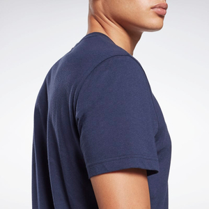 Camisetas bordadas para hombre, camisetas de algodón puro, camisetas para hombre con logo, logo personalizado impreso en DTG, camisetas para hombre color azul marino, ropa. - Product Image 3