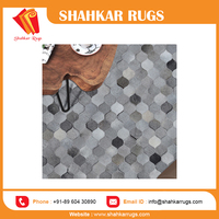 Shahkar Rugs Custom Designed Modern Grey Leather Luxury Carpet High Quality Jacquard Plush Reversible Anti-Slip Thin New Year's