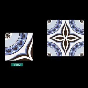 블루, 블랙 및 화이트 컬러 디자인 세라믹 도자기 바닥 타일 40x40cm