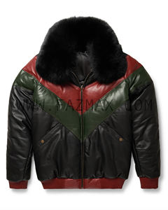 Blouson en cuir matelassé par Bomber, style Bomber, sur mesure, offre spéciale - Product Image 5