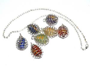 Vente chaude Méditation Spirituelle Coeur Guérison Cristal 7 Chakra Tumbling Stone Box Set chakra dégringolé porte-clés - Product Image 1