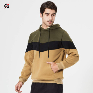 Pull à capuche avec Logo personnalisé pour homme, 100% coton, manches longues, Patchwork multicolore, décontracté, OEM, vêtements d'extérieur, vente en gros - Product Image 5