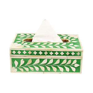 Caja de pañuelos de resina con incrustaciones de colores, vajilla de la mejor calidad hecha a mano, soporte de pañuelos de resina con acentos para el hogar Axiom - Product Image 3