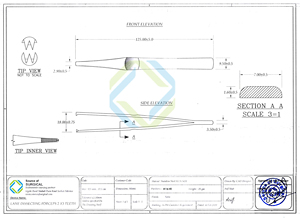 คีมจับเนื้อเยื่อแบบใช้มือ ทำจากสแตนเลส สำหรับการผ่าตัด - Product Image 4