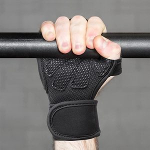 Guantes de levantamiento de pesas con espalda descubierta, guantes de alta calidad hechos a medida para entrenamiento deportivo y ejercicio, doble capa de Palma y agarre pesado - Product Image 4
