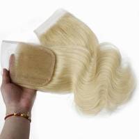 HAMDAAN IMPEX 613 Blond Pré-collé Bande Vague Fermeture Perruque Doux Indien Remy Extensions Naturel Indien Humain Super Double Dessiné
