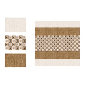 Azulejos de cerámica para pared exterior, azulejos esmaltados de textura sólida, color marrón y crema, 300x450mm - Product Image 6