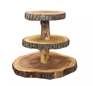 Soporte para tartas de madera y metal de diseño moderno, soporte único para fiesta, boda, Hotel, decoración de tartas en casa, color marrón - Product Image 2