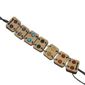 Buy Seven Chakra Wooden <b>Bracelet</b> for Sale Handmade Healing Mascot Style Hand Crafted <b>Beaded</b> <b>Bracelets</b> - Product Image 1