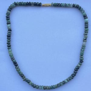 6mm 8mm 10mm Natural precioso verde esmeralda suave Rondelle cuentas de piedras preciosas collares pulseras joyería de tendencia en línea - Product Image 1