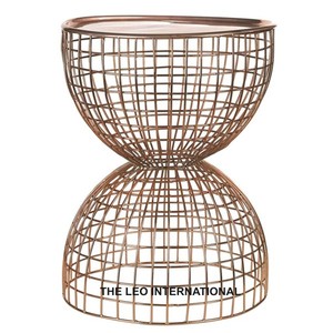 Table d'appoint Aluminium Métal Or Brillant Nouveau Design Salon Haute Qualité Meubles En Forme De Coeur 15x12x25 Pouces - Product Image 5