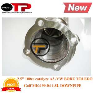 La Oficina del Fiscal tubo de escape para SUS304 GOLF MK4 99-04 1.8L/A3 TT TUR <span class=keywords><strong>BO</strong></span> bajante con 100CPSI convertidor catalítico - Product Image 3