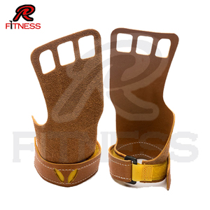 ถุงมือยิมนาสติกหนัง PU แบบครึ่งนิ้ว 3 รู ป้องกันการลื่น พร้อมที่รัดข้อมือ สำหรับยกน้ำหนัก ป้องกันฝ่ามือ - Product Image 3