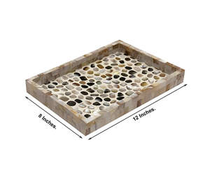 Madre de perla bandeja hecho a mano bandeja hostelling de la madre de la perla al por mayor bandeja para restaurante hotel Casa - Product Image 3