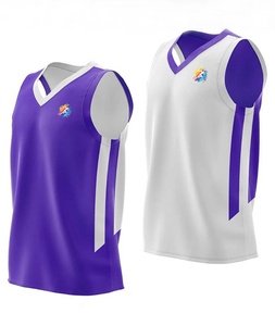 Maillot de basket-ball réversible bleu unisexe personnalisé - Formula1 Industries, séchage rapide, respirant, antibactérien, anti-UV, taille plus - Product Image 1
