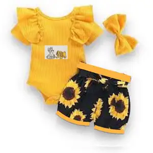 Üretim bebek giyim üst ve BottomBaby giysileri yaz tarzı tulum bebek pamuk atlama Daisyapparel tasarımcı hindistan