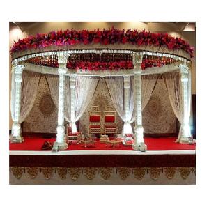 Ensemble de mandap pour cérémonie de mariage indienne gujaratienne, mandap traditionnel rond pour mariage indien, autel pour événement multiculturel, Melbourne - Product Image 1