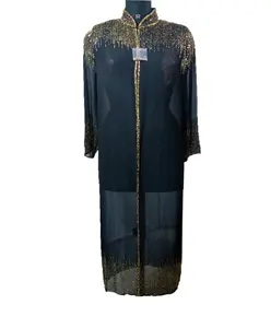 印度制造商设计的女士连衣裙长裙卡夫坦女士串珠卡夫坦设计由印度制造商出口
